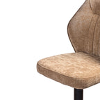 Tall Lounge Bar Chair with Cushioned Tan Brown Seat