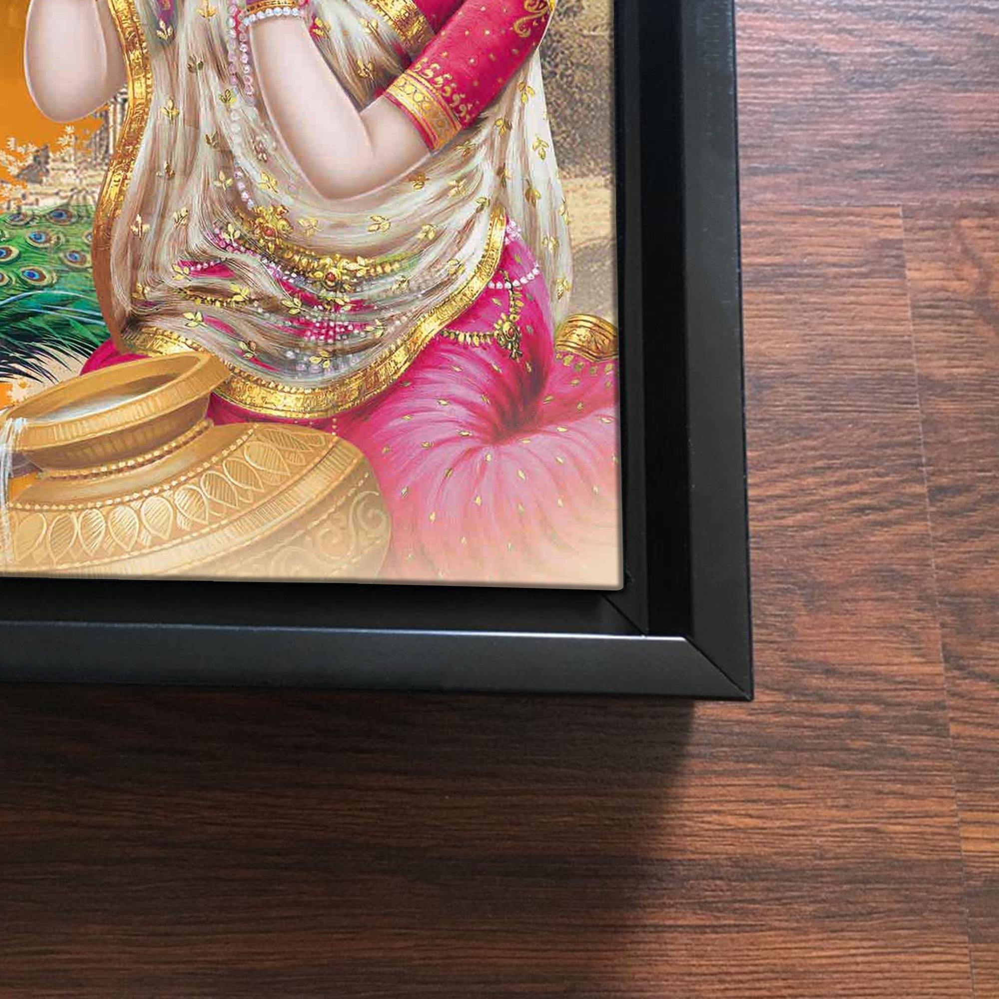 Bal Gopal Wall Painting of 2 Pieces Floating Frame