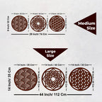 Beautiful Geometric Design in Circles Premium Wooden Wall Hanging