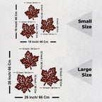 Beautiful Leaves in Brown Color Design Wooden Wall Hanging