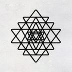 Beautiful Sri Yantra Black Color Design Wooden Wall Hanging