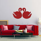 Beautiful Swans Premium Quality Wooden Wall Hanging