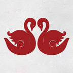 Beautiful Swans Premium Quality Wooden Wall Hanging