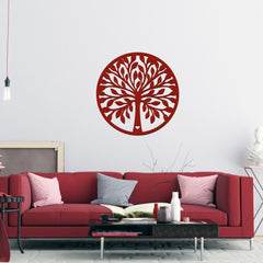 Beautiful Tree Design in Circle Premium Quality Wooden Wall Hanging