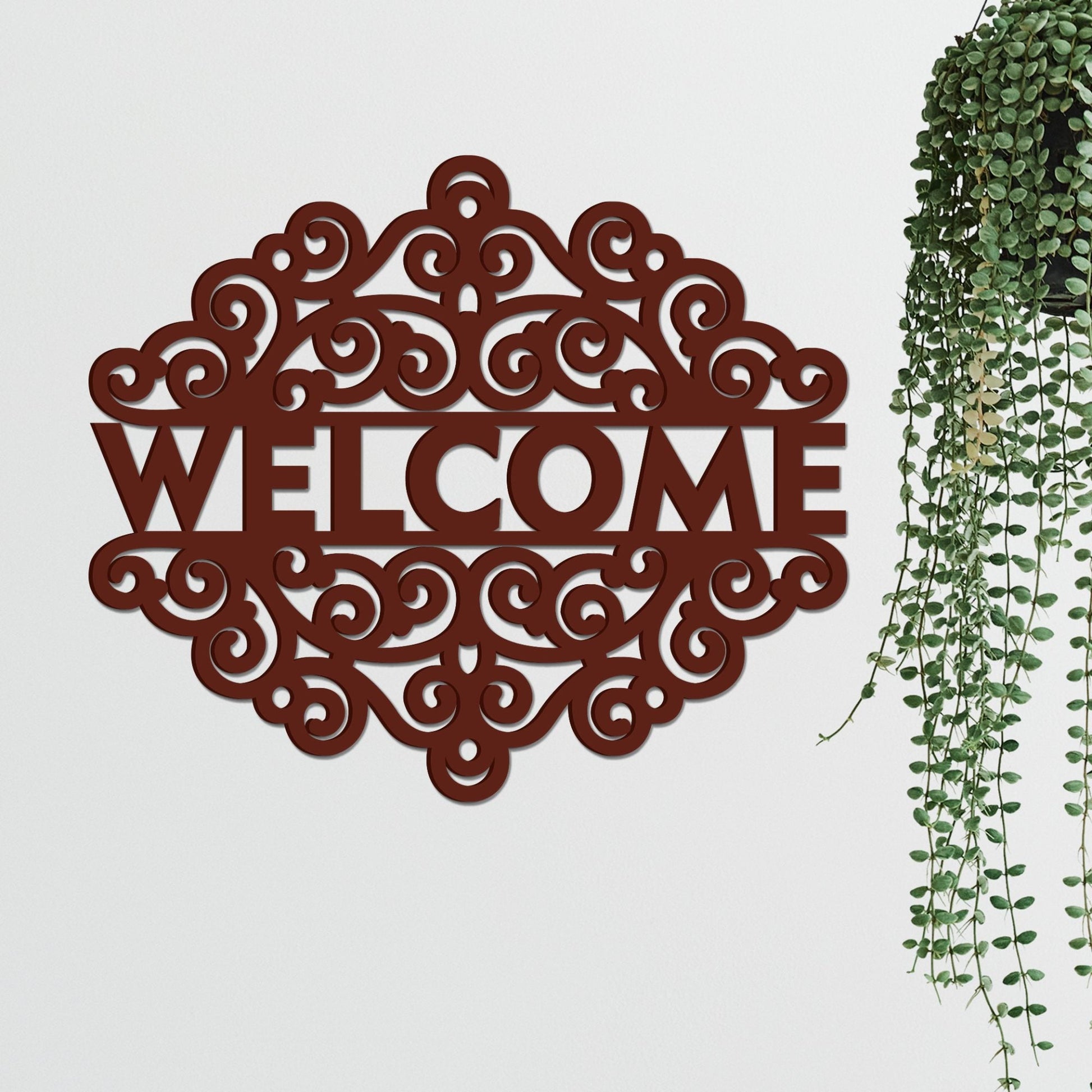 Beautiful Welcome Text Design Premium Quality Wooden Wall Hanging