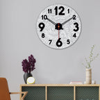 Leaves Print Wooden Wall Clock