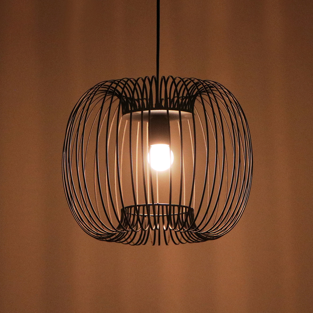 Modern Black Wire Ceiling Lamp for Living Room