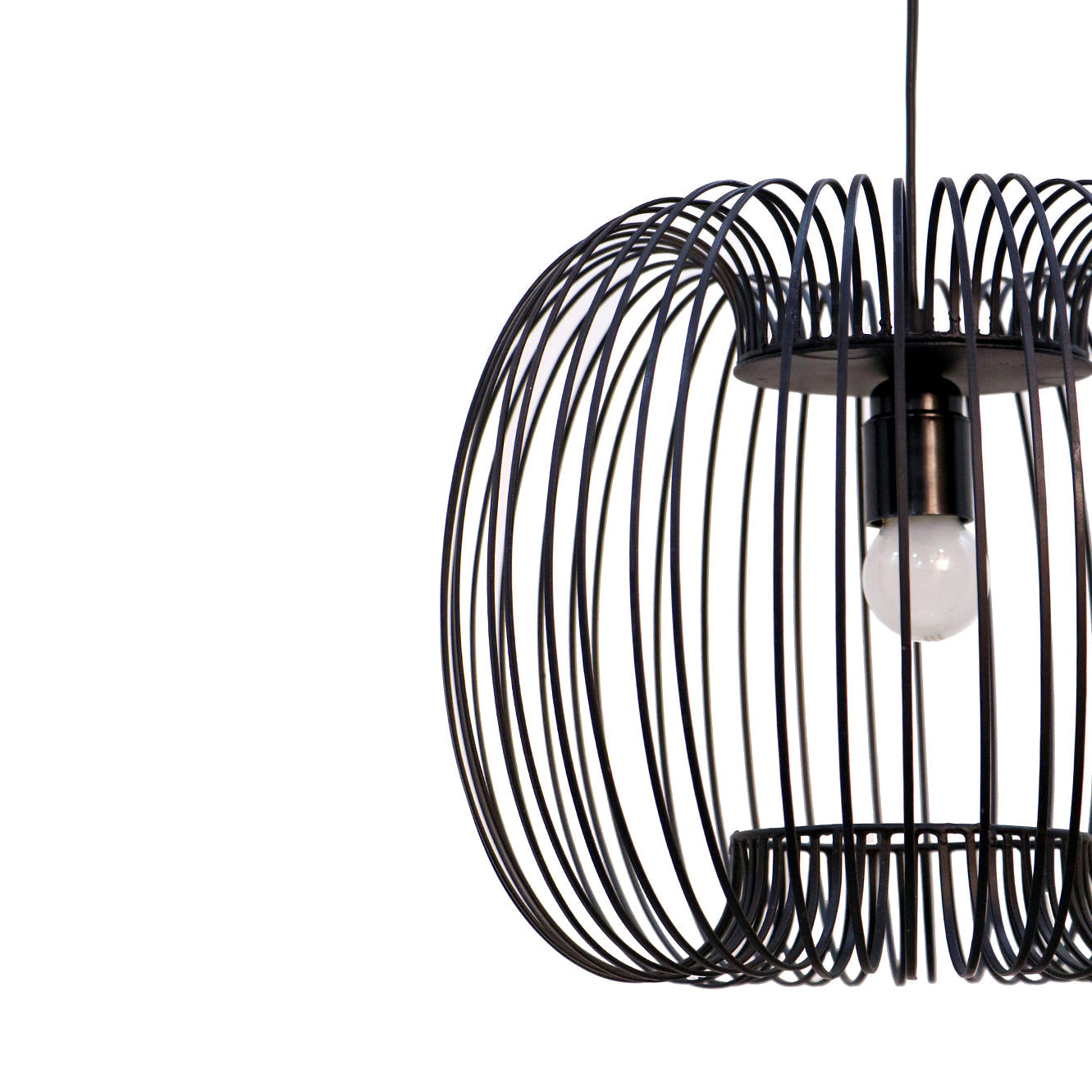 Modern Black Wire Ceiling Lamp for Living Room