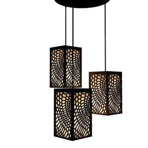 Circle Pattern Wooden Modern Lamp Hanging Ceiling Light