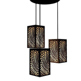 Circle Pattern Wooden Modern Lamp Hanging Ceiling Light
