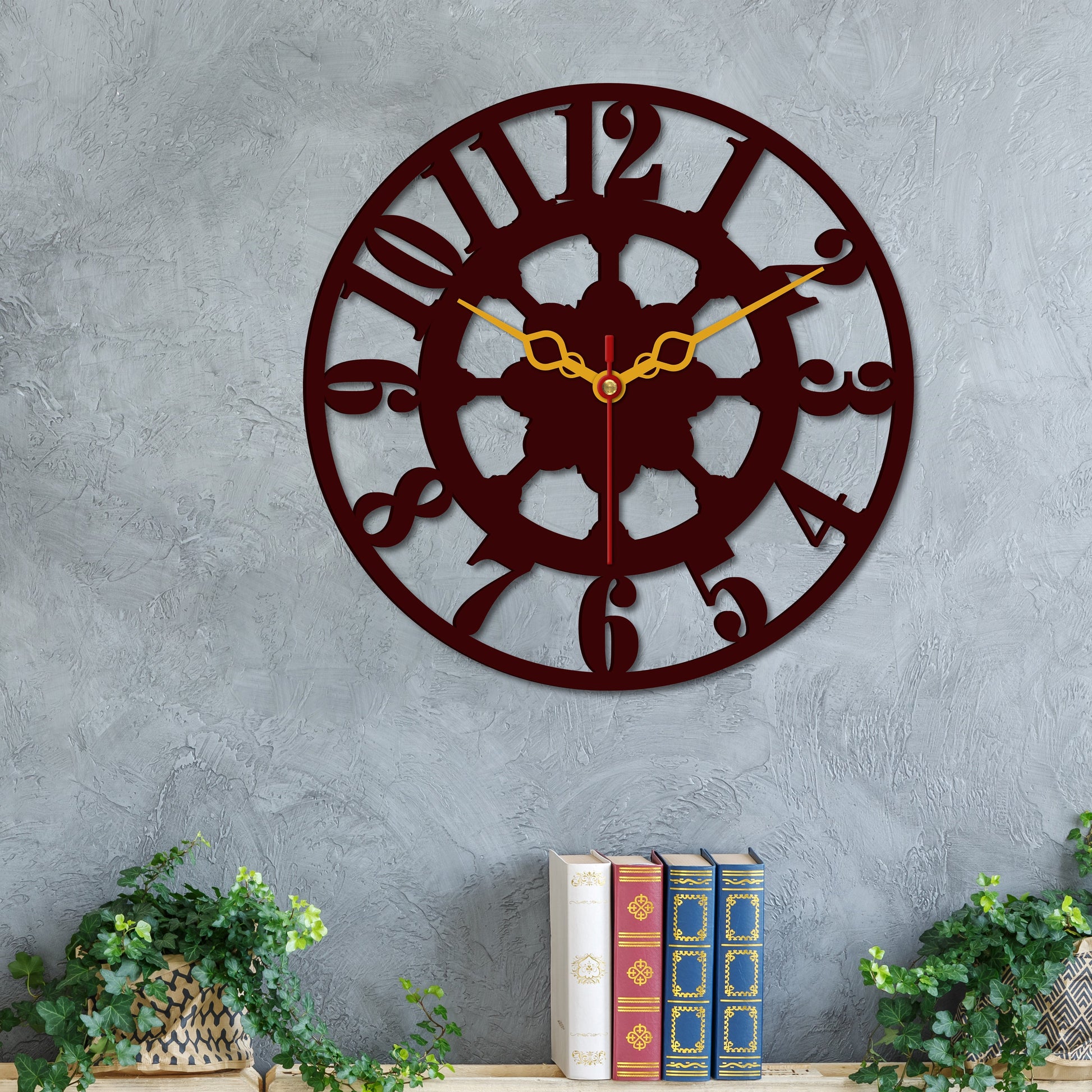 Style Wooden Wall Clock