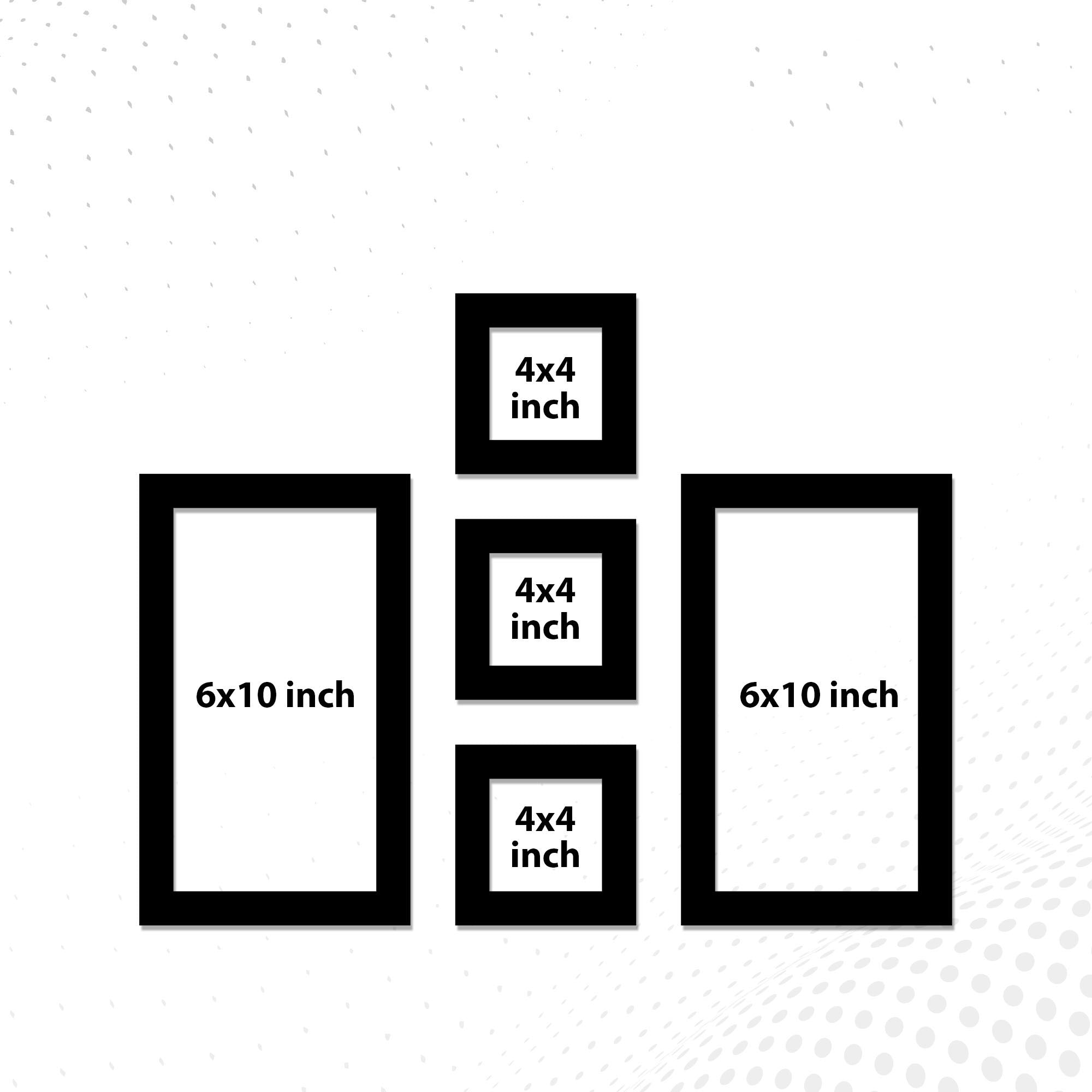 Collage Photo Frame Wall Hanging Set of Five