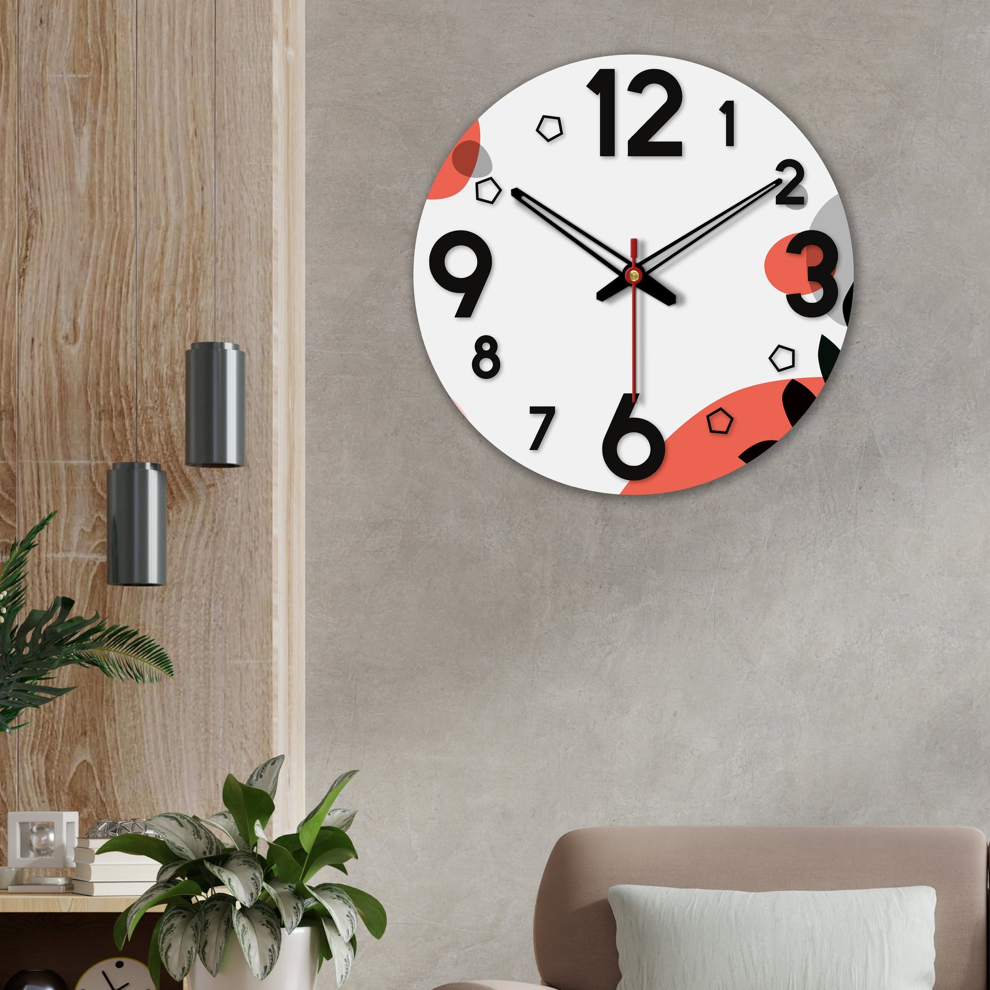 Printed Wooden Wall Clock