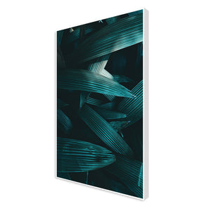 Dark Leaves Floating Canvas Wall Painting