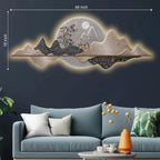 Elegant Deer Moonlight Landscape Premium Crystal Glass Backlit LED Painting