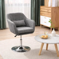 Elegant Grey Swivel Sofa Lounge Chair with Cushion