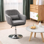 Elegant Grey Swivel Sofa Lounge Chair with Cushion