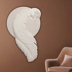 Ethereal Feather Moonlight Premium Crystal Glass Backlit LED Painting