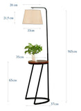 Modern House Standing Lamp With Metal Table