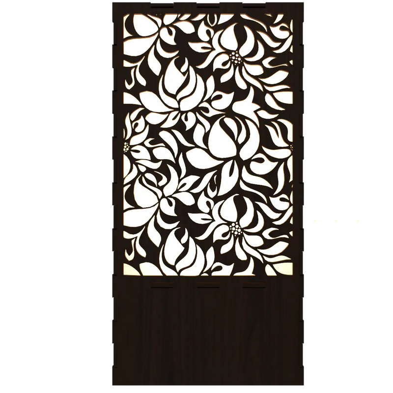 Flower Design Wooden Night Lamp Modern Table Light