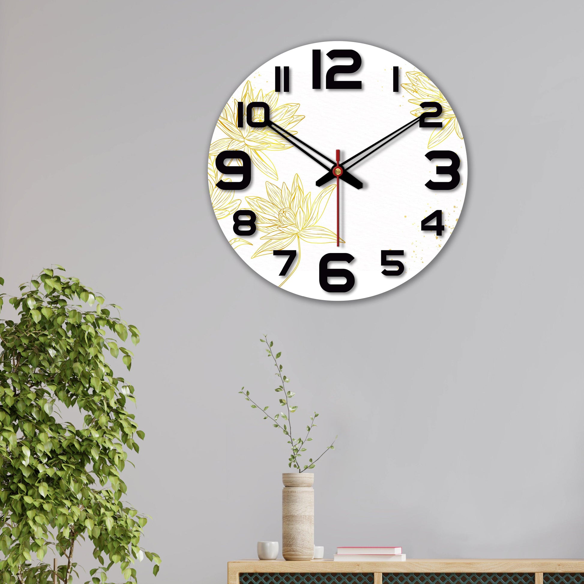 Printed Wooden Wall Clock