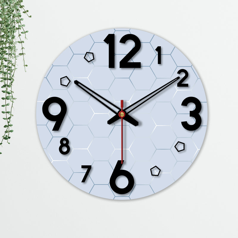 Wall clock wooden frame