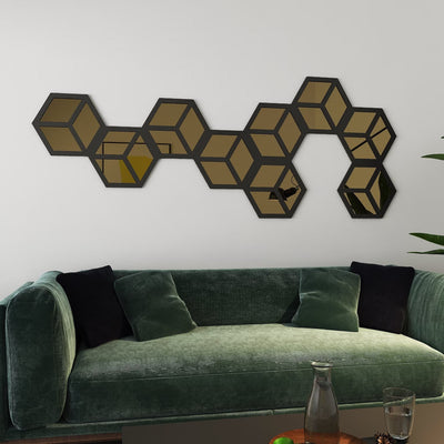 geometric-hexagon-wall-mirror-3d-cube-decorative-mirror-set