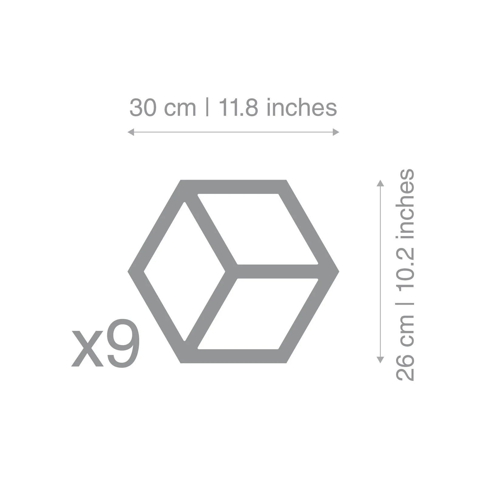 Geometric Hexagon Wall Mirror | 3D Cube Decorative Mirror Set