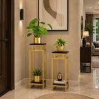 Gold Marble Plant Stand Set of 2
