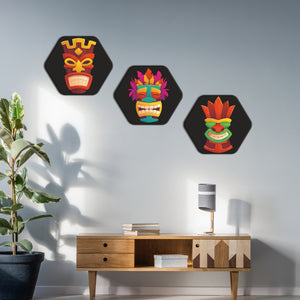 Premium 3 Pieces Hexagon Painting