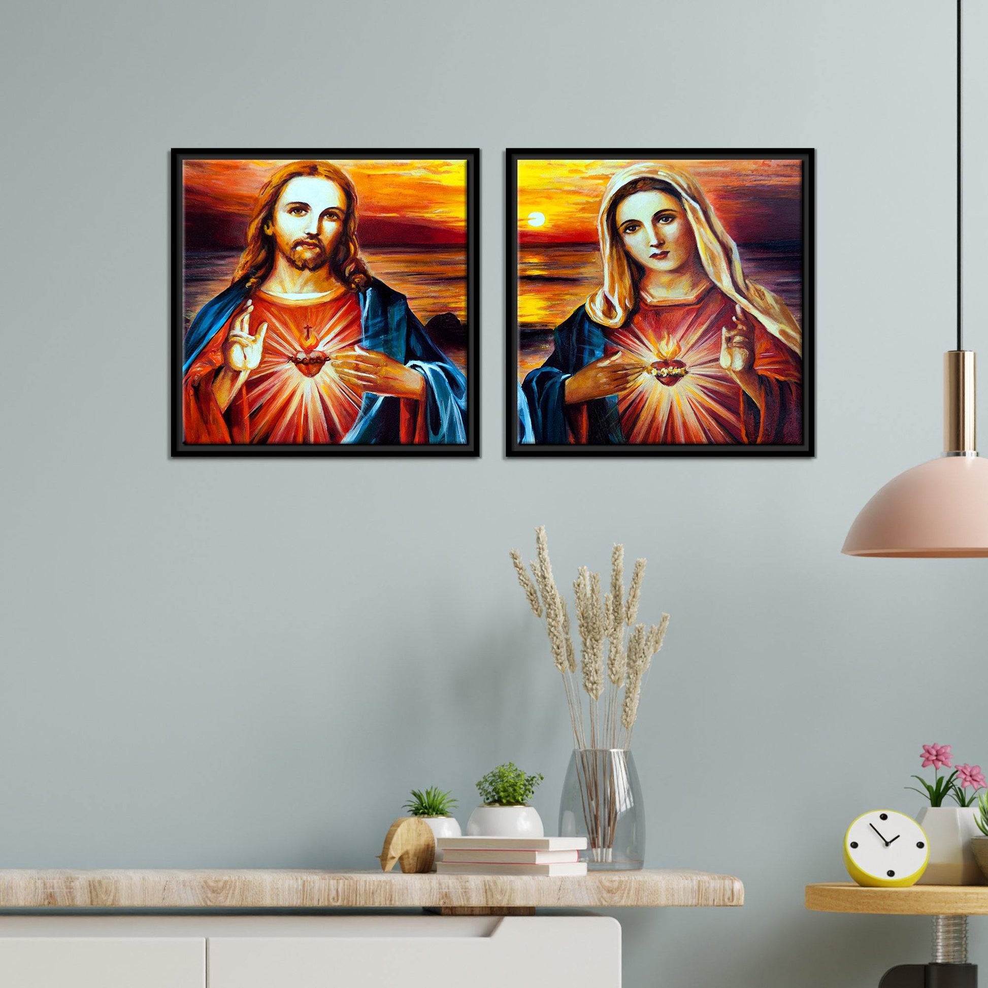 Wall Painting of Two Pieces Floating Frame