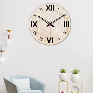 Wooden silent wall clock