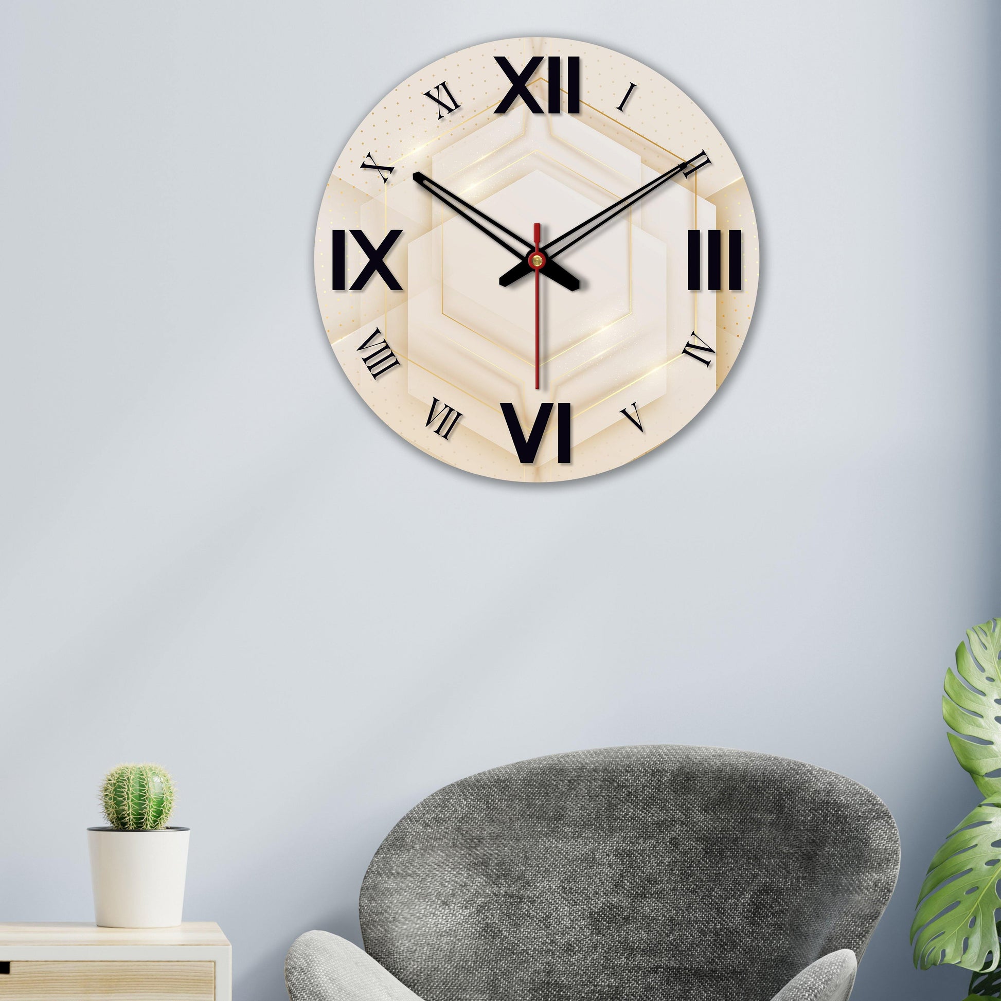 Designer wooden wall clock