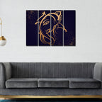 Lord Ganesh Ji Wall Painting of 4 Panels