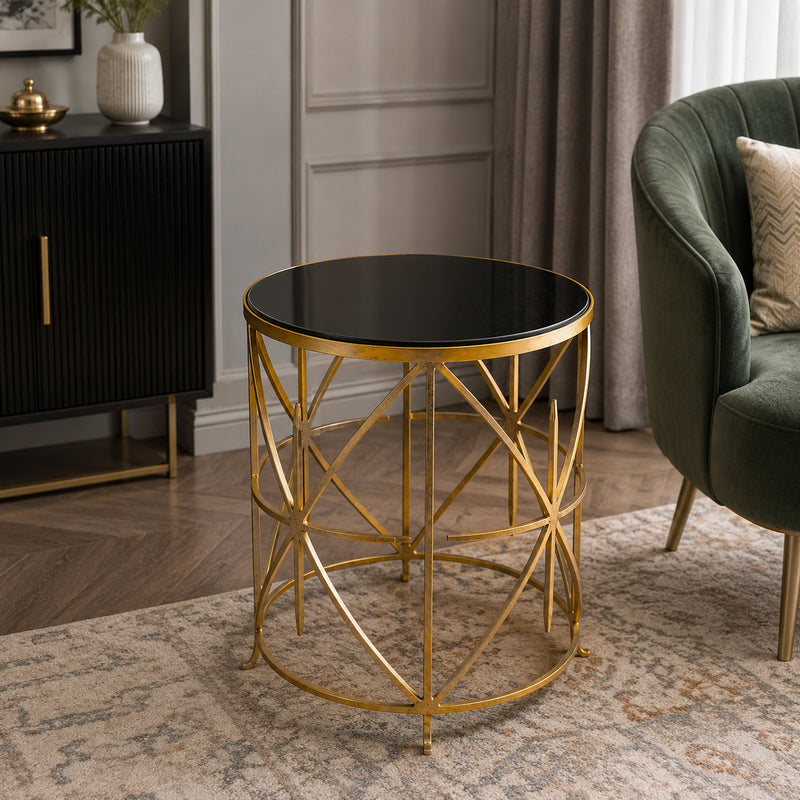 Luxury Metal End Table for Living Room & Bedroom