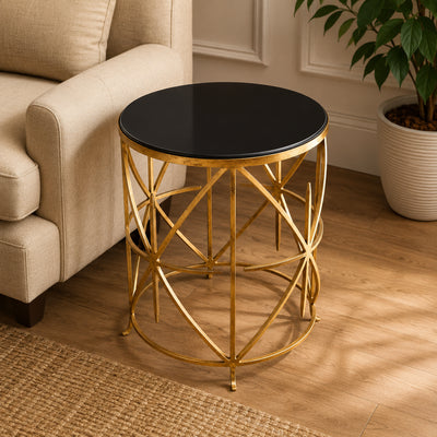 Luxury Metal End Table for Living Room & Bedroom