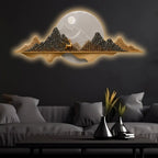 Luxury Moonlit Nature Art Premium Crystal Glass Backlit LED Painting