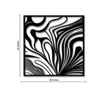 Tiger Stripes Abstract Square Metal Art Wall Decor