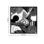 Square Organic Flow Waves Design Metal Art Wall Decor