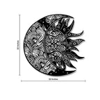 Intricate Sun and Moon Mandala Metal Art Wall Decor