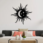 Beautiful Sun Moon and Stars Metal Art Wall Decor
