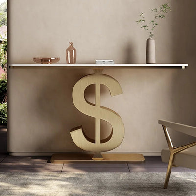 Luxury Dollar Symbol Console Table for Modern Homes