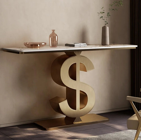 Luxury Dollar Symbol Console Table for Modern Homes