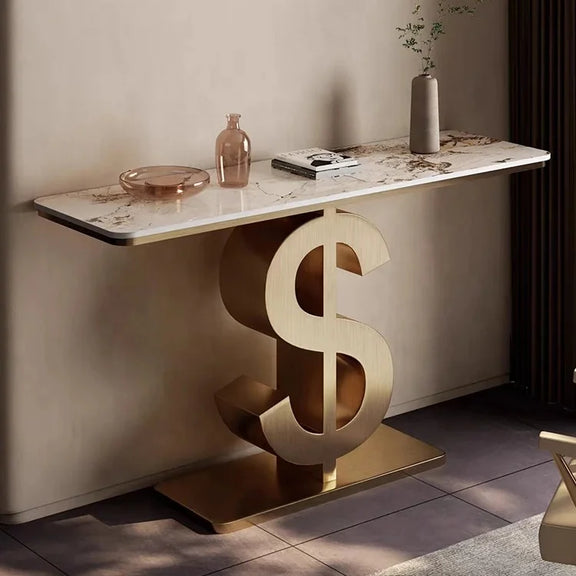 Luxury Dollar Symbol Console Table for Modern Homes