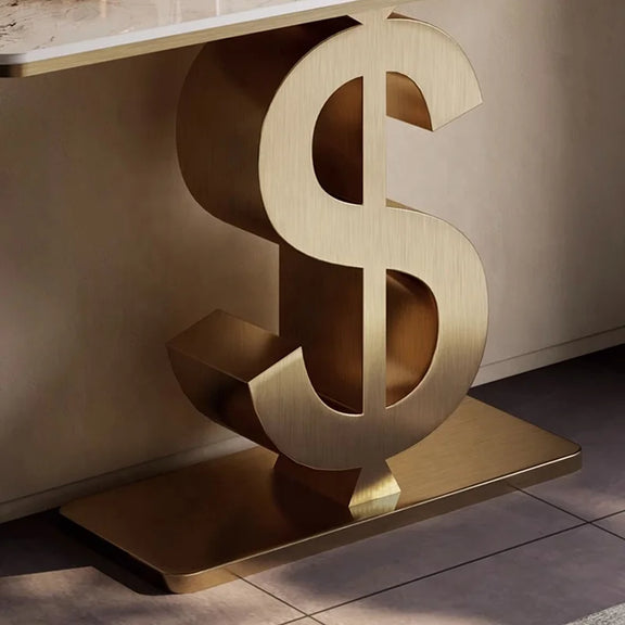 Luxury Dollar Symbol Console Table for Modern Homes