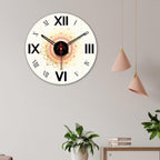 wall clock wooden frame