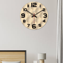 Mandala Pattern Printed Wooden Wall Clock