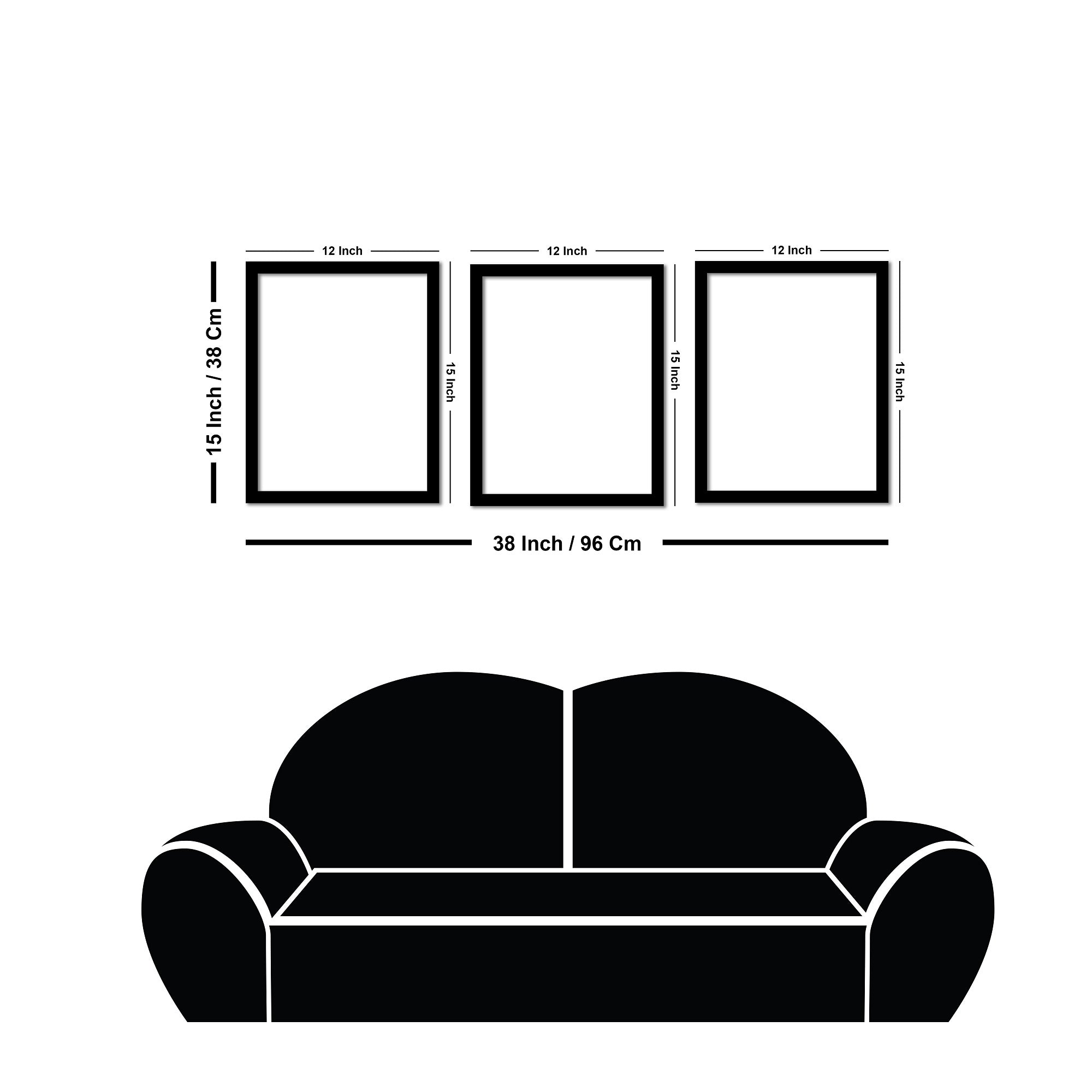 Motivational Quotes Wall Hanging Frames Set of Three