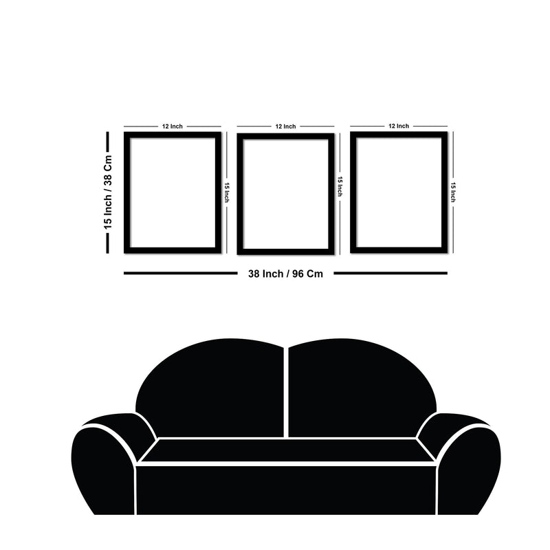Motivational Quotes Wall Hanging Frames Set of Three