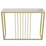 Golden Metallic Rectangular Shaped Designer Console Table
